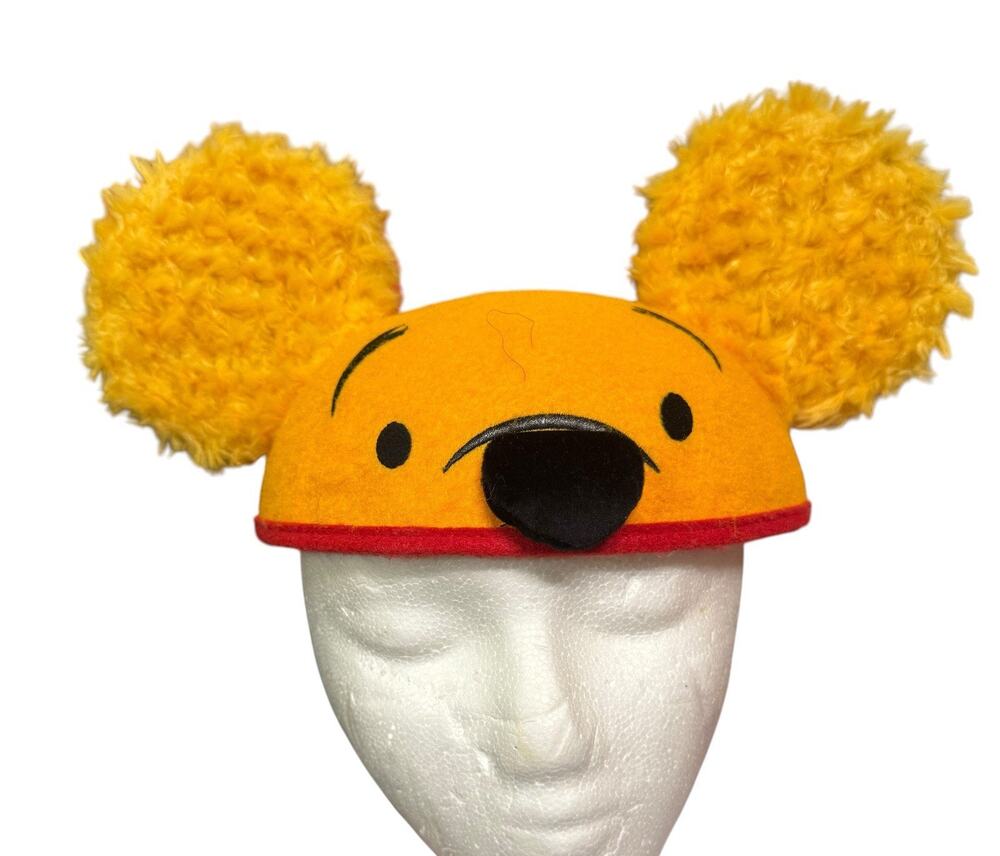 Disney parks Winnie The Pooh Fuzzy Mickey Mouse Ears Hat Youth
